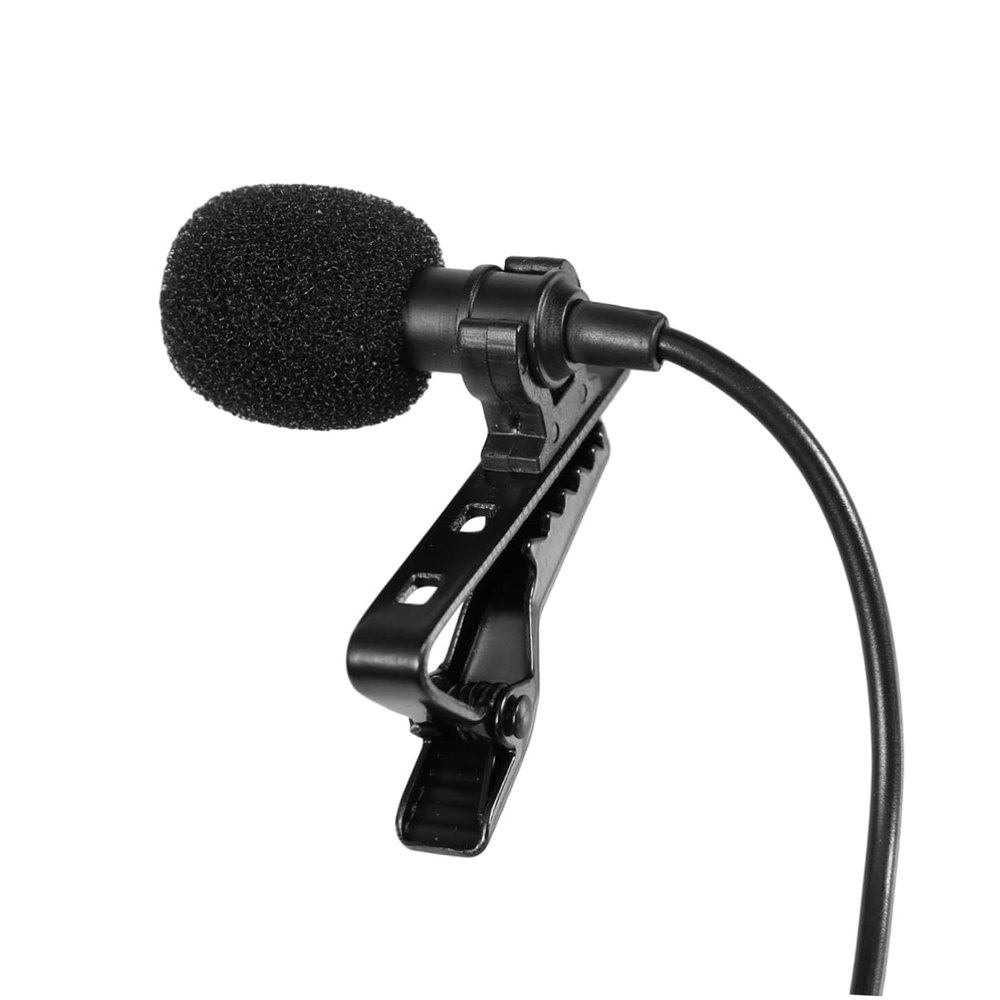 BIUDECO Clip Lavalier Microphone with Audio Jack Portable Mini Condenser Mic for Mobile Phones Tablets and High Sensitivity Easy Clip Design for Lectures and Recording