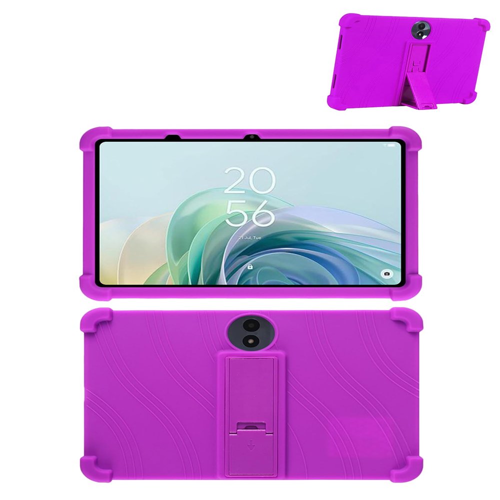 11.5" Case for TCL NXTPAPER 11 Plus Android Tablet (Model 9469X), Soft Silicone Kids Friendly Cover with Adjustable Stand, Drop-Proof (Purple)