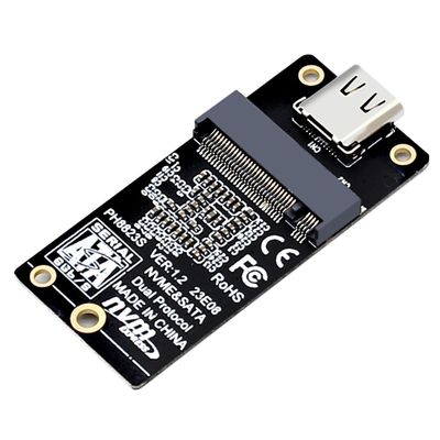 M. 2 NVMe/NGFF to USB C USB3.1 Solid State Hard Disk Adapter 10Gbps Compatible with M. 2 2230, 2242, 2260, 2280 SSD (PH80-581, Dual Protocol)