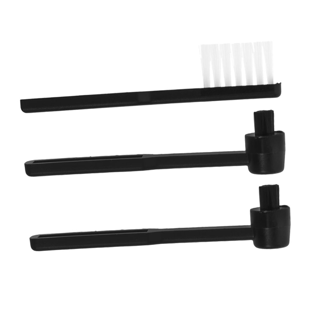 GOOHOCHY 3pcs Vinyl Record Cleaning Brush Antistatic Stylus Cleaner for Turntable Needles Durable Bristles Convenient Hanging Design for Classic Phonographs Modern Systems