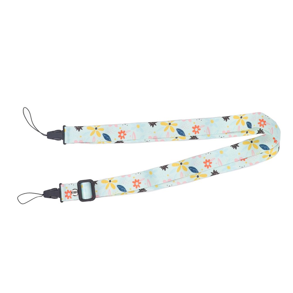 aqxreight 1.2m Camera Strap Belt Printed Pattern Multifunctional Shoulder Neck Strap for 12 11 8 9 Camera Graffiti (Green Background Flowers)