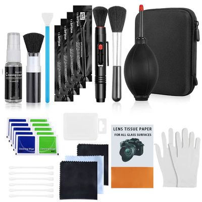 aqxreight 13-Piece Camera Kit with Swabs, Microfiber Cloths, and Lens Pen for Camera, Phone, and Computer