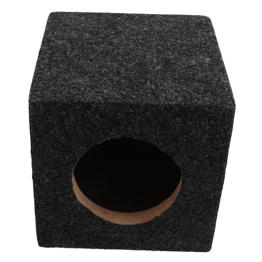 AKOOSY Wooden Speaker Box for Car Audio 5-inch Square Subwoofer Enclosure for Truck DIY Sound System Sound Absorbing Material