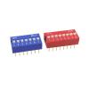 10PCS Blue 12P Toggle Switch Spacing 2.54MM DIP Dial The Code Switch view 4