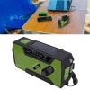 Wisoqu Emergency Radio, Hand Crank Weather Radio with SOS Alarm, Expandable Antennae, Flashlight and Bedside Lamp, USB Solar Hand Crank Charging view 2