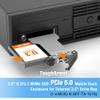 2.5" U.2/U.3 NVMe SSD PCIe 5.0 Mobile Rack Enclosure for External 3.5" Drive Bay (1 x MCIO 4i SFF-TA-1016) - ToughArmor MB601V5K-B view 2