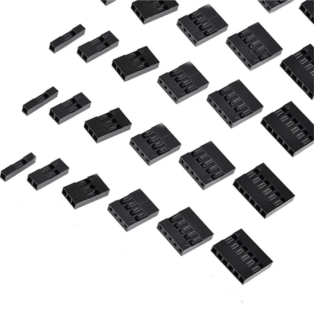 100pcs 1P Connector Shell Single Row 2.54mm Terminal Male Female Connector Through Hole Housing