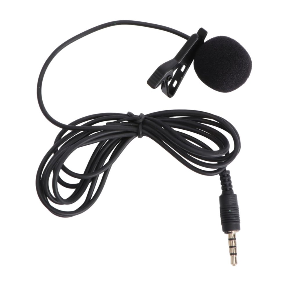 ERINGOGO Mini Metal Clip-on Lavalier Condenser Mic Microphone for Mobile Phone Laptop and Camera Portable Plug-Play Design Black