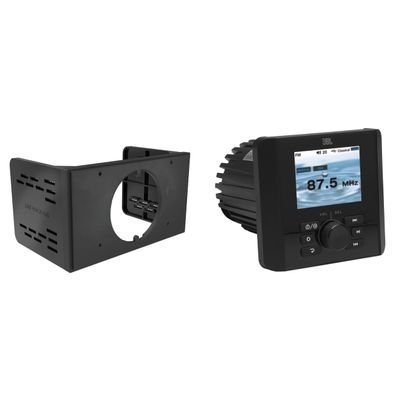 JBL JAM5000N Gauge-Mount Marine Receiver with AM/FM, High Power Output, Bluetooth, 3-Zone, NMEA2000 with SPXDDASH Double-Din Dash Kit Adapter for 3.5" Round Mount Marine Multimedia Players