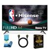 Hisense 43-Inch Roku Smart TV Bundle, Full HD 1080p, Dolby Audio, Alexa & Google Assistant Compatible - w/ 12 Month CPS Protection, UAX HDMI Cable, Screen Cleaner with Microfiber Cloth view 1