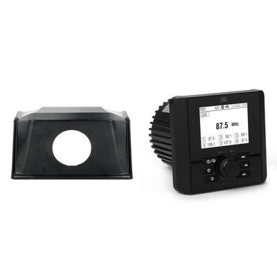 JBL JAM3000 Gauge-Mount Marine Receiver with AM/FM, High Power Output, Bluetooth with SPXRZRDASH2 Polaris RZR 2019+ 3 Aftermarket Multimedia Dash Kit