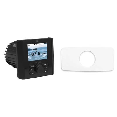 JBL JAM5000N Gauge-Mount Marine Receiver with AM/FM, High Power Output, Bluetooth, 3-Zone, NMEA2000 with SEADASH3W Universal Marine 3" Radio Kit - White Finish Fits All 3" Gauge Radios