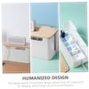 BRIGHTFUFU Bamboo Cable Organizer Box for Cord Management Lid-Covered Power Cable Holder Design Universal for Appliances view 3