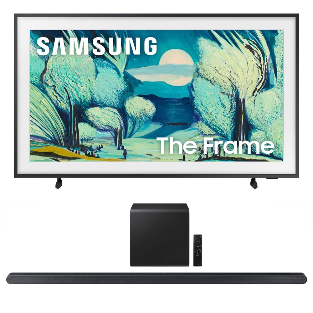 Samsung QN50LS03FAFXZA 50 Inch The Frame QLED 4K Art Mode Vision AI Smart TV with a Samsung HW-S800D 3.1.2 Ch Soundbar and Subwoofer with Dolby Atmos (2025)