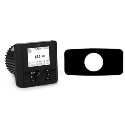 JBL JAM3000 Gauge-Mount Marine Receiver with AM/FM, High Power Output, Bluetooth with SEADASH3B Universal Marine 3" Radio Kit - Black Finish Fits All 3" Gauge Radios