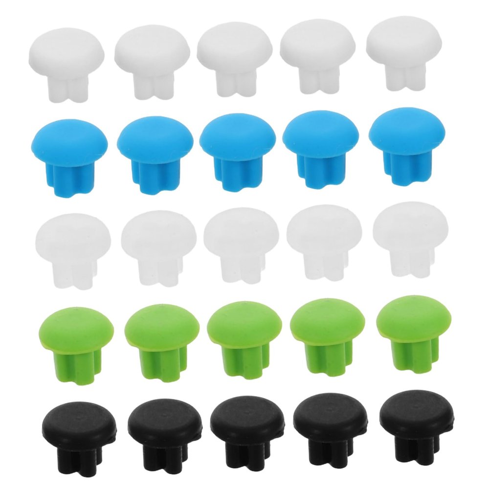 TOYANDONA 50pcs Flexible Silicone Dust Plugs Audio Port Caps for Headphones Microphones Amplifiers and Speakers Each Transparent Dust Barrier for Electronics