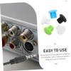 TOYANDONA 50pcs Flexible Silicone Dust Plugs Audio Port Caps for Headphones Microphones Amplifiers and Speakers Each Transparent Dust Barrier for Electronics view 3