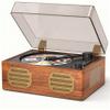 CD Player Portable, Rechargeable Bluetooth CD Players with Speakers, AUX-in, Headphone Jack, USB Mode, Small CD Player for Home, Red Teak(No Remote Control) view 1