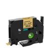 12mm Laminated Label Tape Compatible with TZE231 TZE131 TZE631 Ribbon Works for PT-H100 PT-H110 D600 710BT Label Printers(Black on Gold) view 1