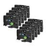 12mm 5PK 10PK White On Black Label Tape Compatible with TZe-335 TZ-325 TZe345 for PT-D200 PT-D200G D210 Label Printers(10pk) view 1