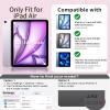 KTGGHG Hybrid Case for New iPad Air 11-Inch M4/M3/M2 2026/2025/2024, iPad Air 5/4th Gen 2022/2020 10.9"with Pencil Holder, 2-in-1 Removable Sliding Cover, Thin&Lightweight, Auto Sleep/Wake,White Cream view 4