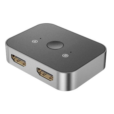 HDTV Splitter 1 in 2 Out/2 in 1 Out 8K HDTV Cable Splitter Adapter Switcher Between 2 Inputs Display for Game Consoles