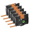 12mm 5PK 10PK Compatible Label Tape for TZ-231 TZE 231 Printers Black On White Laminated Tapes(Fluo Orange-5PK) view 1