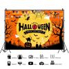 12x8ft Halloween Backdrop Horror Moon Night Pumpkin Graveyard Trick or Treat Photography Background Happy Halloween Party Banner Decorations Kids Adults Family Portraits Photo Studio Props view 2