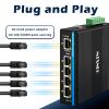 Poe Extender Industrial 4 Port Gigabit Ethernet with 90W PoE Input IEEE802.3af/at/bt PoE Output Repeater, 1 in 4 Out POE Booster for CCTV Camera, VOIP view 3