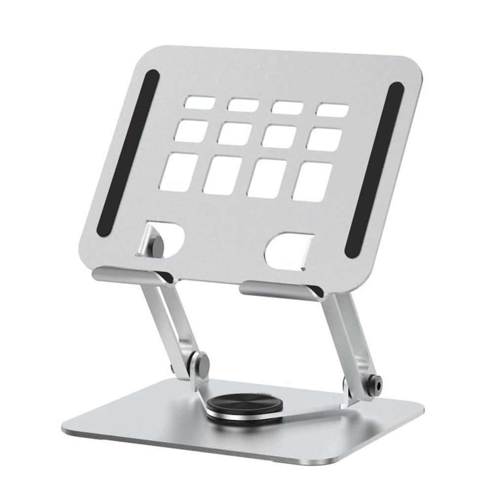 Adjustable Aluminum Tablets Stand 360 Degree Rotatable Desktop Holder Base and Heat Dissipation Bracket for Tablets
