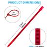 Aroono 250 PCS 8 Inch Reusable Zip Ties Red  Adjustable Cable Tie, 36 LBS Strength for Home, Car, Office & Wire Management (Self-Locking, Indoor/Outdoor Use) view 2