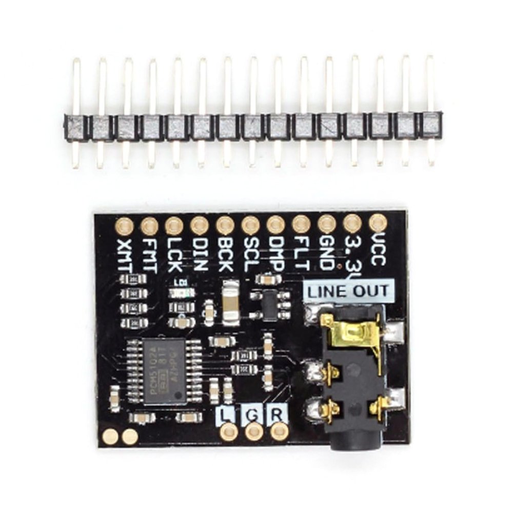 PCM5102A Digital Analog Converters Voice Module Stereo Sound Card Board 3.5mm Stereo 32bit/384kHz Digital Sound Module