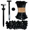 150Pcs Zip Ties, Cable Ties, Nylon Universal Cable Tie Buckle, Heavy Duty Self-Locking Zip Ties, With Pin And Button, UV Resistant Fastener For Automotive Maintenance view 1