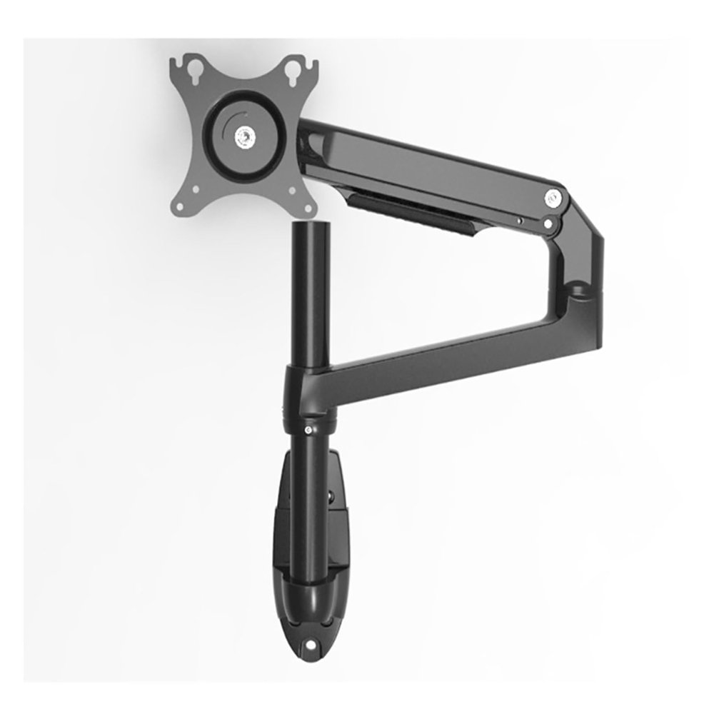 ADBWEKKF V62W-450 Wall Mount Full Motion Monitor Mount Arm Aluminum Mechanical Spring Arm Monitor Holder Support(Black - 450cm Pole)