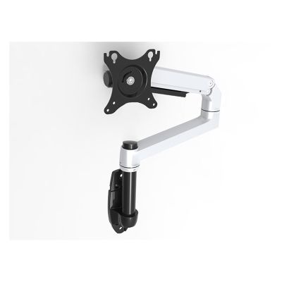 ADBWEKKF V62W-450 Wall Mount Full Motion Monitor Mount Arm Aluminum Mechanical Spring Arm Monitor Holder Support(Silver - 17cm Pole)