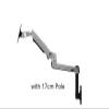 ADBWEKKF V62W-450 Wall Mount Full Motion Monitor Mount Arm Aluminum Mechanical Spring Arm Monitor Holder Support(Silver - 17cm Pole) view 3