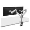 ADBWEKKF OL-2Z Desktop 17-32 Inch Dual Monitor Mount Arm Full Motion Aluminum Monitor Holder Gas Spring Arm Load 2-8kgs Each(Silver Grey) view 2