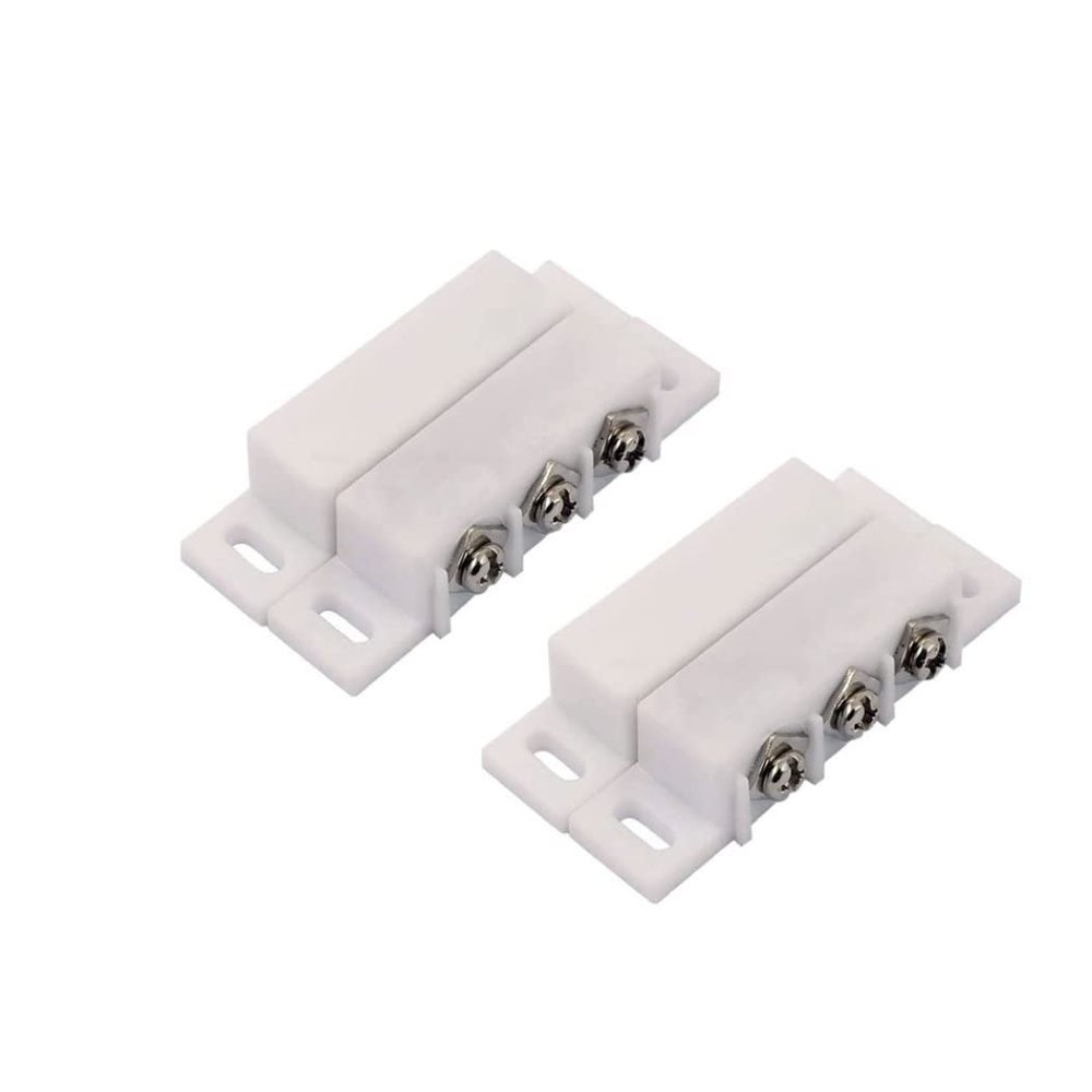 2PCS Switch Door Window Contact Sensors, Normally Open and Normally Closed NC NO Magnetic Door Alarm Switch for DC 5V 12V 24V Home Security Systems