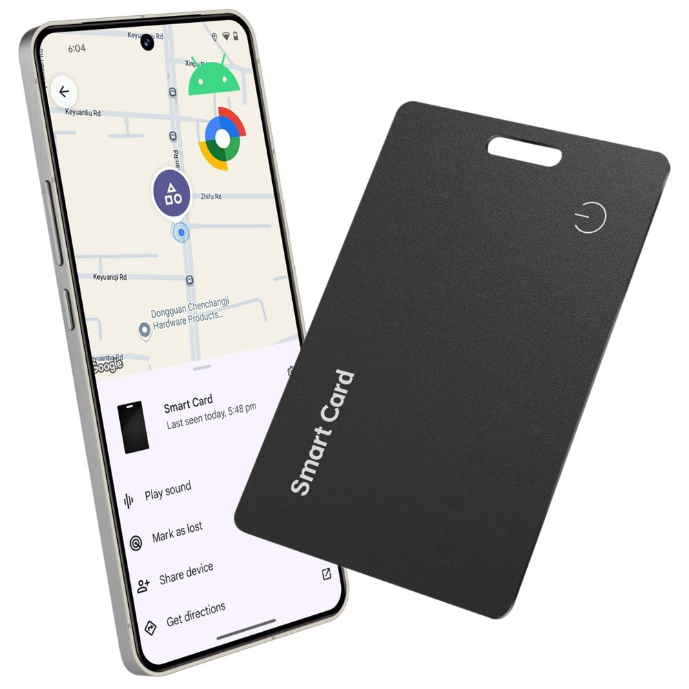 Reyke Wallet Tracker Android Card, Tracking Card Bluetooth Tracker for Android Phones, Compatible with Google Find My Device, Rechargeable Wallet Finder for Keys, Luggage, Backpack