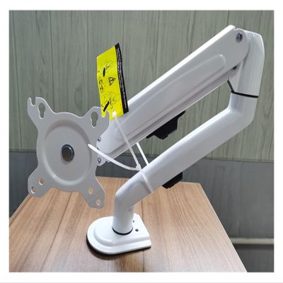 ADBWEKKF GC08-12 Desktop Monitor Mount Bracket for 13 to 27-Inch LCD Screens Rotate & Tilt Adjust Monitor Desk Stand Support(White)