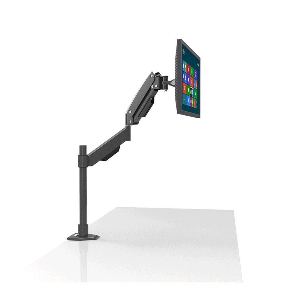 ADBWEKKF Heavy Duty Height Adjustable Gas Spring Monitor Holder Long Arm Sit Stand Working Station Monitor Support Mount Max.Loading 10kg