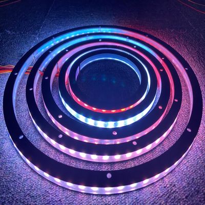8 Inch 8 Pack LED Speaker Rings Lights Audio Subs Remote APP Loud Audio Horn Lights Car Audio Speaker Systems Coaxial 8 Ring Chasing Flow