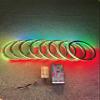 8 Inch 8 Pack LED Speaker Rings Lights Audio Subs Remote APP Loud Audio Horn Lights Car Audio Speaker Systems Coaxial 8 Ring Chasing Flow view 2