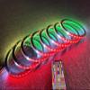 8 Inch 8 Pack LED Speaker Rings Lights Audio Subs Remote APP Loud Audio Horn Lights Car Audio Speaker Systems Coaxial 8 Ring Chasing Flow view 4