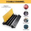 Yescom Cable Ramp Protector 3 Channel Garden Hose Protecitive 44000 Lbs Load Capacity Heavy Duty, 35.43"x23.62"x4.33" Speed Bump for Road, Driveway, Walkway and Commercial Use view 2