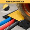 Yescom Cable Ramp Protector 3 Channel Garden Hose Protecitive 44000 Lbs Load Capacity Heavy Duty, 35.43"x23.62"x4.33" Speed Bump for Road, Driveway, Walkway and Commercial Use view 3