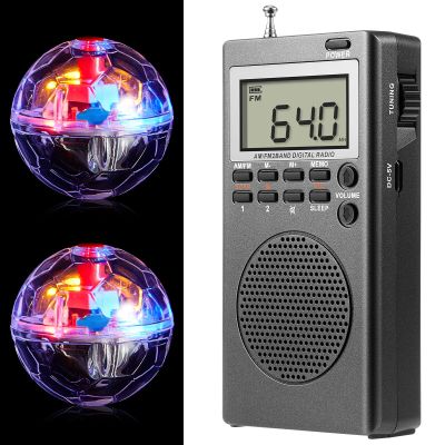 Dunzy 3 Pcs Ghost Hunting Equipment Kit Ghost Hunting Box Portable Radio with 2 LED Light up Cat Balls Paranormal Radio Spirit Equipment for Home Office Outdoor