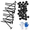 120pcs Nylon Universal Cable Tie Buckle Set, Plastic Cable Ties Straps with 120 Self-Locking Zip Ties Holder Wiring Fasteners Management for Car Fender Repairing view 1