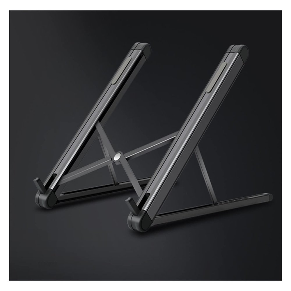 ADBWEKKF JP-2 Easy Foldable Aluminum 11-15.6 Inch Laptop Holder Ultra Light Desktop Notebook Stand Portable Laptop Support(Black)
