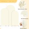 ROMANKAS Metal Arch Backdrop Stand and Cover Set 4&5&6ft Arch Backdrop Cover Wedding Arch with Cover Ivory Backdrop Stand and Cover Set of 3 Wedding Arch Backdrop Stand for Wedding Party Event Decor view 4